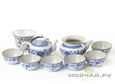 Набор посуды # 880  глазурированная глина чайник чахай сито 6 чашек