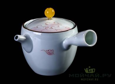 Дорожный набор для чайной церемонии # 23518 фарфор: чайник 190 мл четыре пиалы по 65 мл чайница чайная доска щипцы чайное полотенце сумка для транспортировки набора